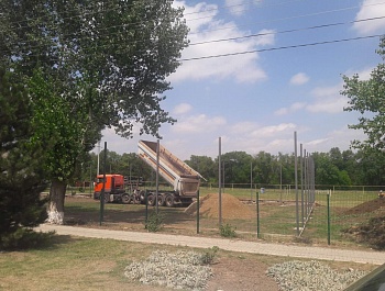 Строительство многофункциональной спортивной площадки в хуторе Меклета